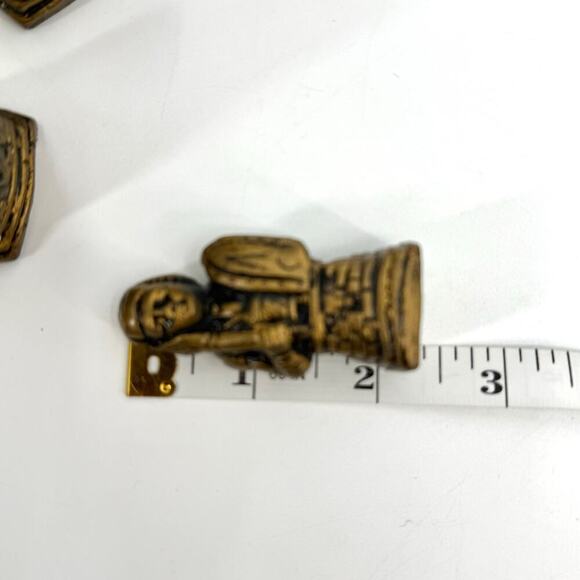 Vintage 32 Piece Replacement Chess Piece Set Egyptian Style Ceramic Glazed - Picture 13 of 15